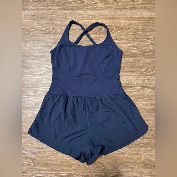 Free People Righteous Runsie Dark Blue Supernova FP Movement Sz L NWOT - Picture 6 of 7